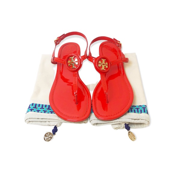NWT Tory Burch patent leather sandals size 8 - Picture 1 of 12